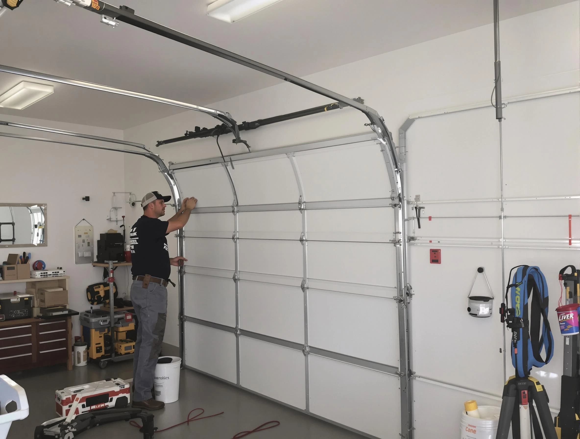 Buffalo Garage Door Repair team installing new garage door in Buffalo