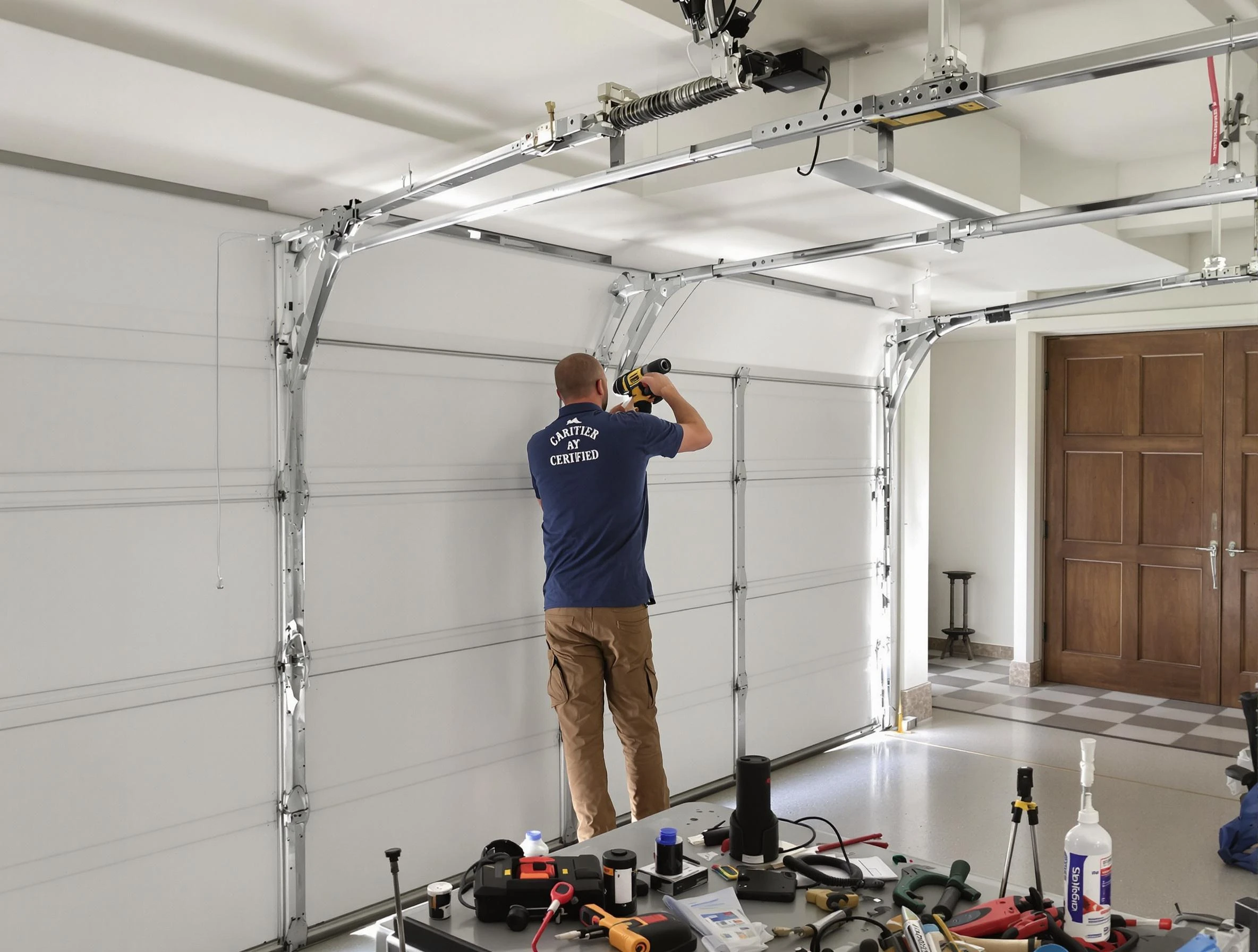 Buffalo Garage Door Repair certified technician performing precision garage door repair in Buffalo