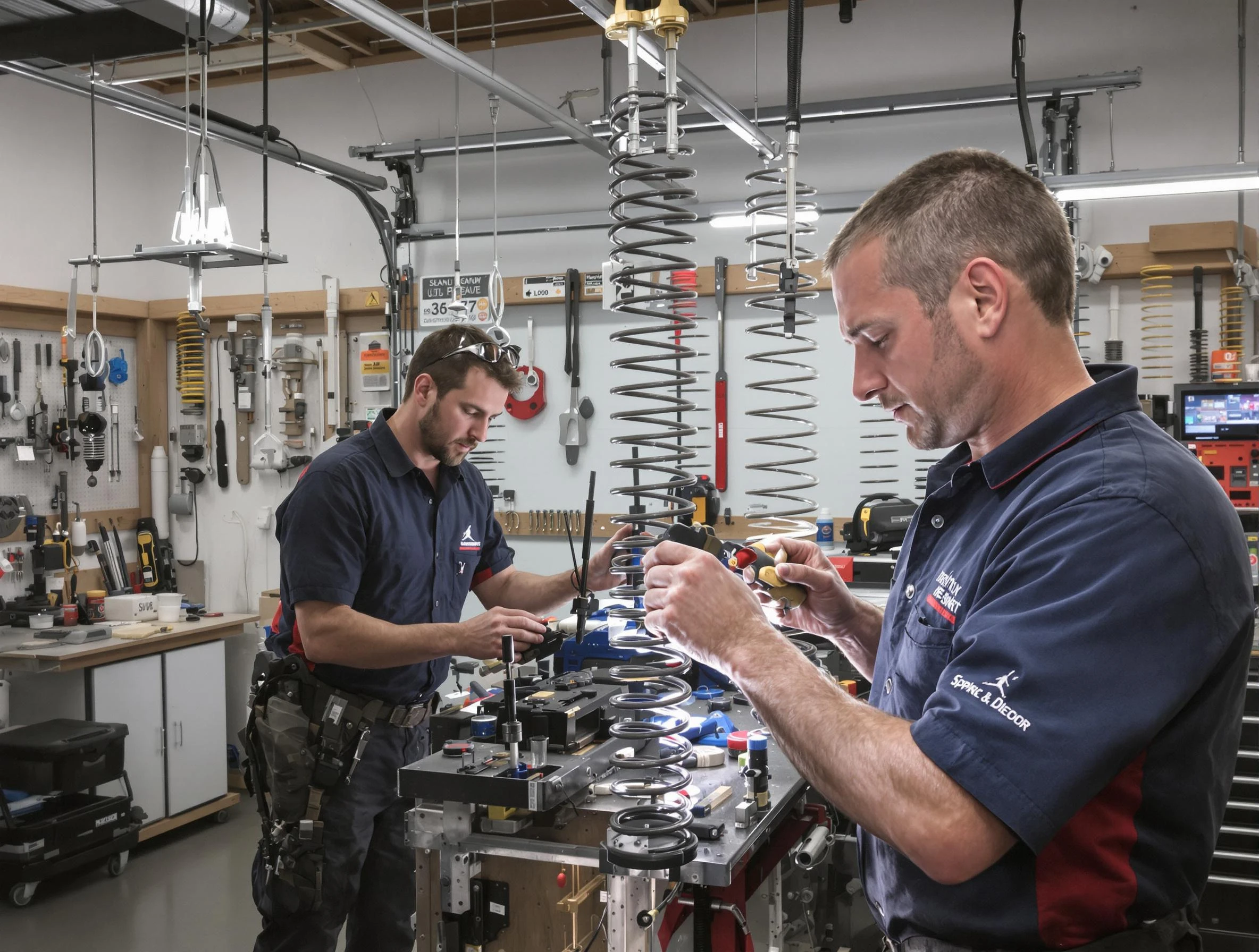 Garage door spring repair service by Buffalo Garage Door Repair in Buffalo