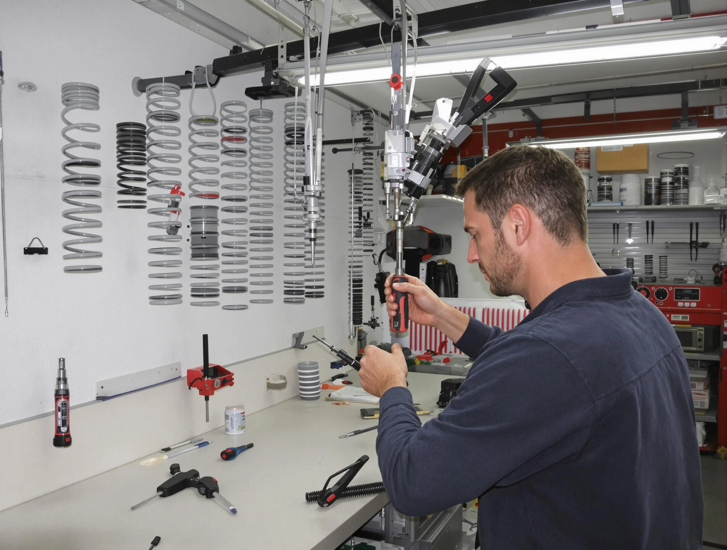 Buffalo Garage Door Repair safety certified technician performing precision spring replacement in Buffalo